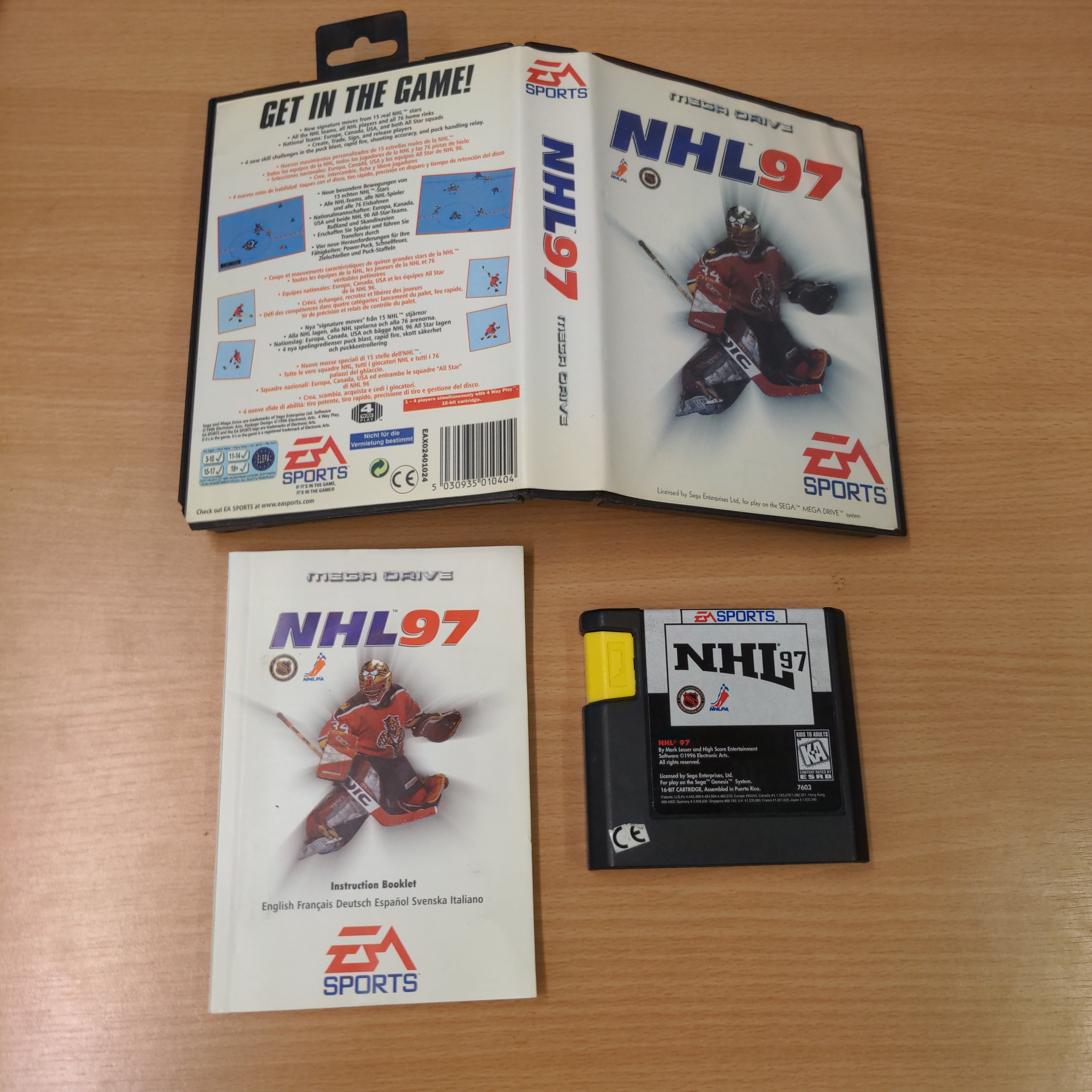 NHL 97 Sega Mega Drive game complete NHL 97 Sega Mega Drive game complete
